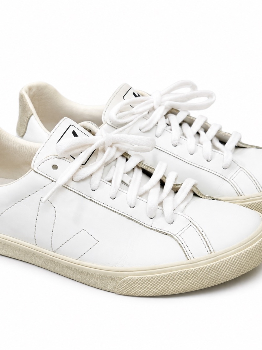 VEJA Esplar Leather Sneakers, White, Women’s Size 7